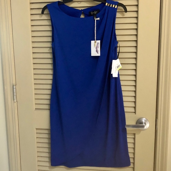 🆕NEW Jessica Simpson Sleeveless Cobalt Blue Dress - Picture 2 of 7